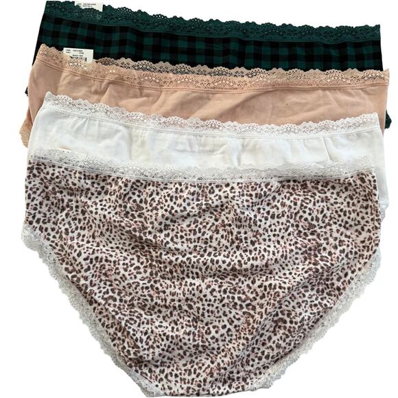 Jenni Intimates Lot 4pcs Hipster Cotton Panties - MultiColor - Plus XXXL 3X - Picture 2 of 7